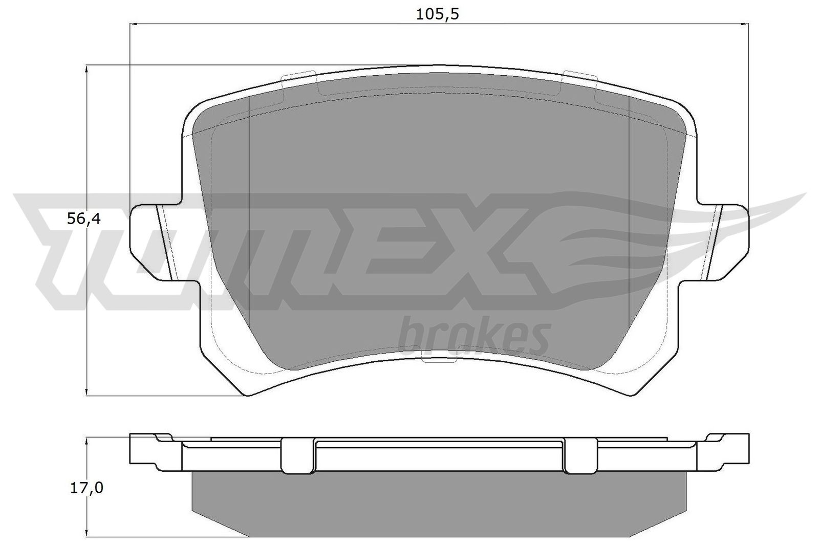 Sada brzdových platničiek kotúčovej brzdy TOMEX Brakes